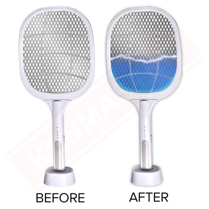 Kenmaster Raket Nyamuk 2 IN KM-108 + Lampu LED + UV TK