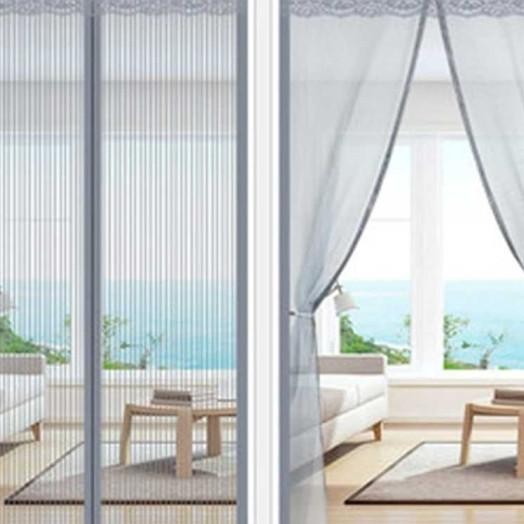 Tirai Pintu Anti Nyamuk Lalat Serangga Kelambu Gorden Kamar Magnet