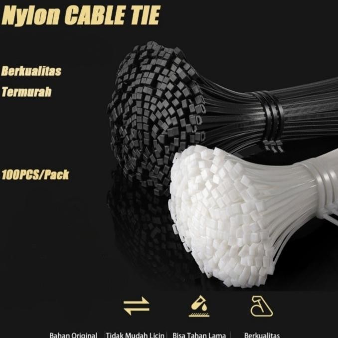 

TERMURAH - kabel ties 500x7.6 /50cm nylon ties cable ties tie tali pengikat