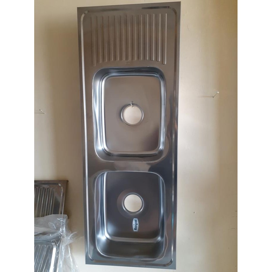 Kitchen Sink / Bak Cuci Piring Royal 2 Lubang Dengan Sayap SB28