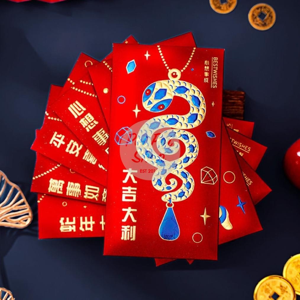 

Angpao Imlek Ular 2025 Angpau Panjang Glitter Biru Hj 3D Shio Ular Grosir Snake Timbul 2025 Hongbao Grosir Murah Isi 6 Pcs Tebal Grosir Motif Karakter Berkualitas Bahan Terbaik