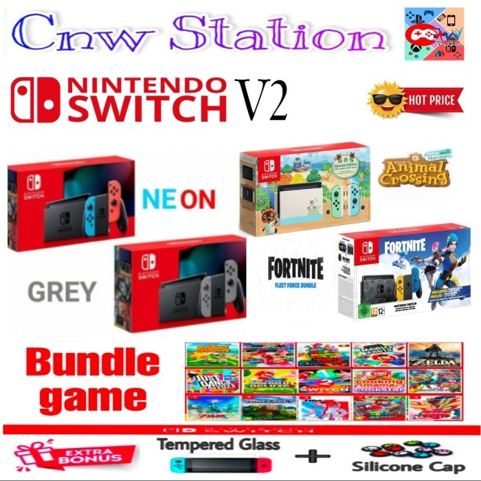 Nintendo switch neon V2 new