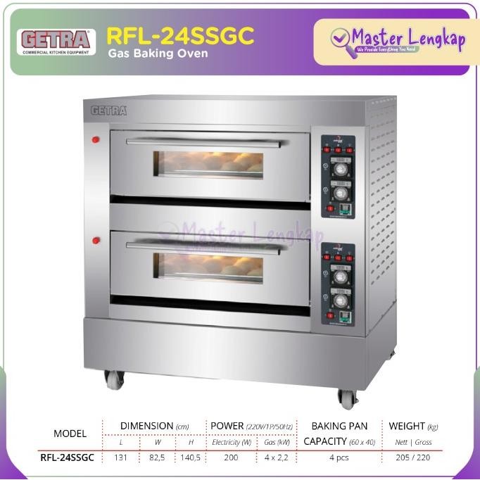 GETRA GAS BAKING OVEN RFL-24SSGC / RFL 24 SSGC / RFL24SSGC / RFL-24-SSGC