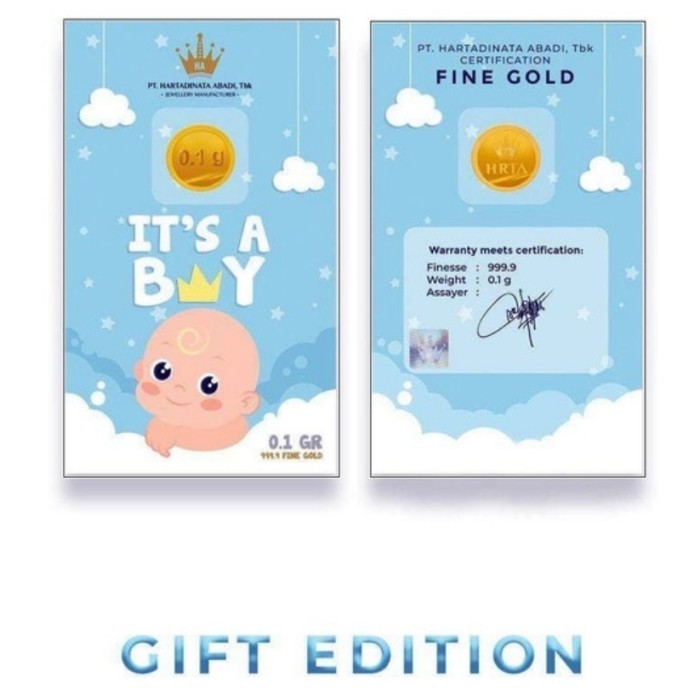 LOGAM MULIA EMAS BABY NEW BORN BOY & GIRL GIFT 99.99%