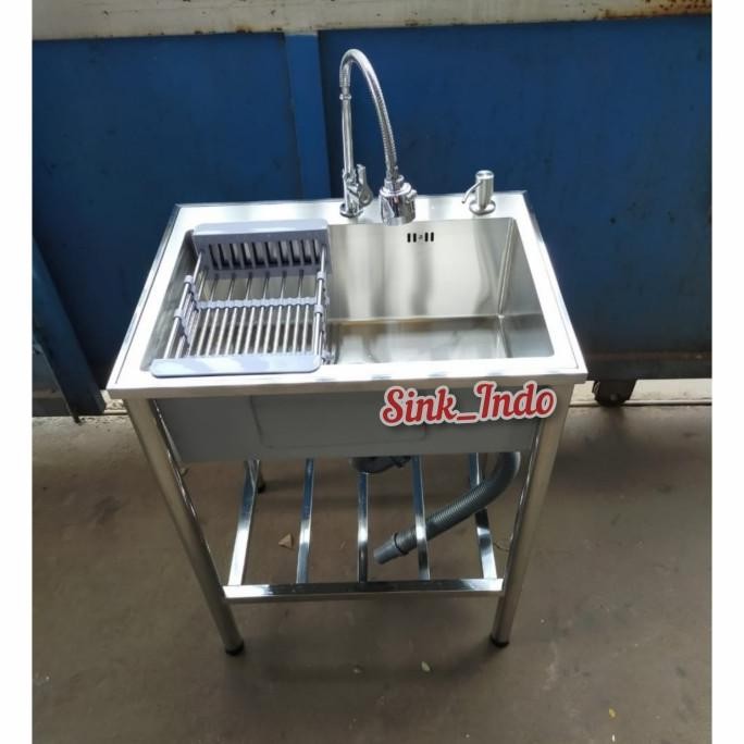 bak cuci piring 1 lubang plus kaki 60 x45 cuci piring Portable kitchen