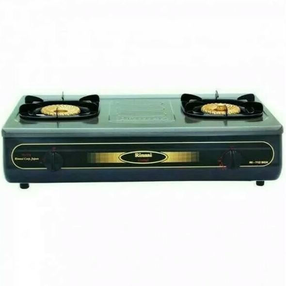 Kompor gas rinnai 712BGX 2tungku teflon buka tutup