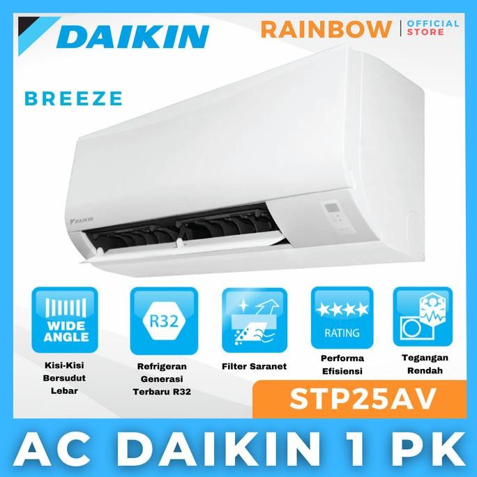 TERBARU - AC DAIKIN 1 PK LOW WATT STP25AV REFRIGRANT R32