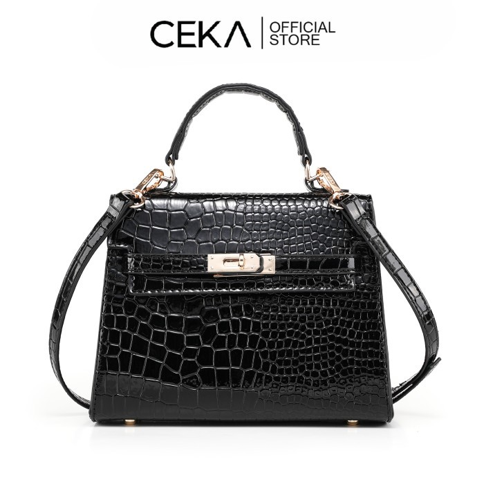 TERBATAS CEKA Tas Wanita Sling Bag Tas Selempang Handbag Tas Kulit PU Croco - Kelly Bag