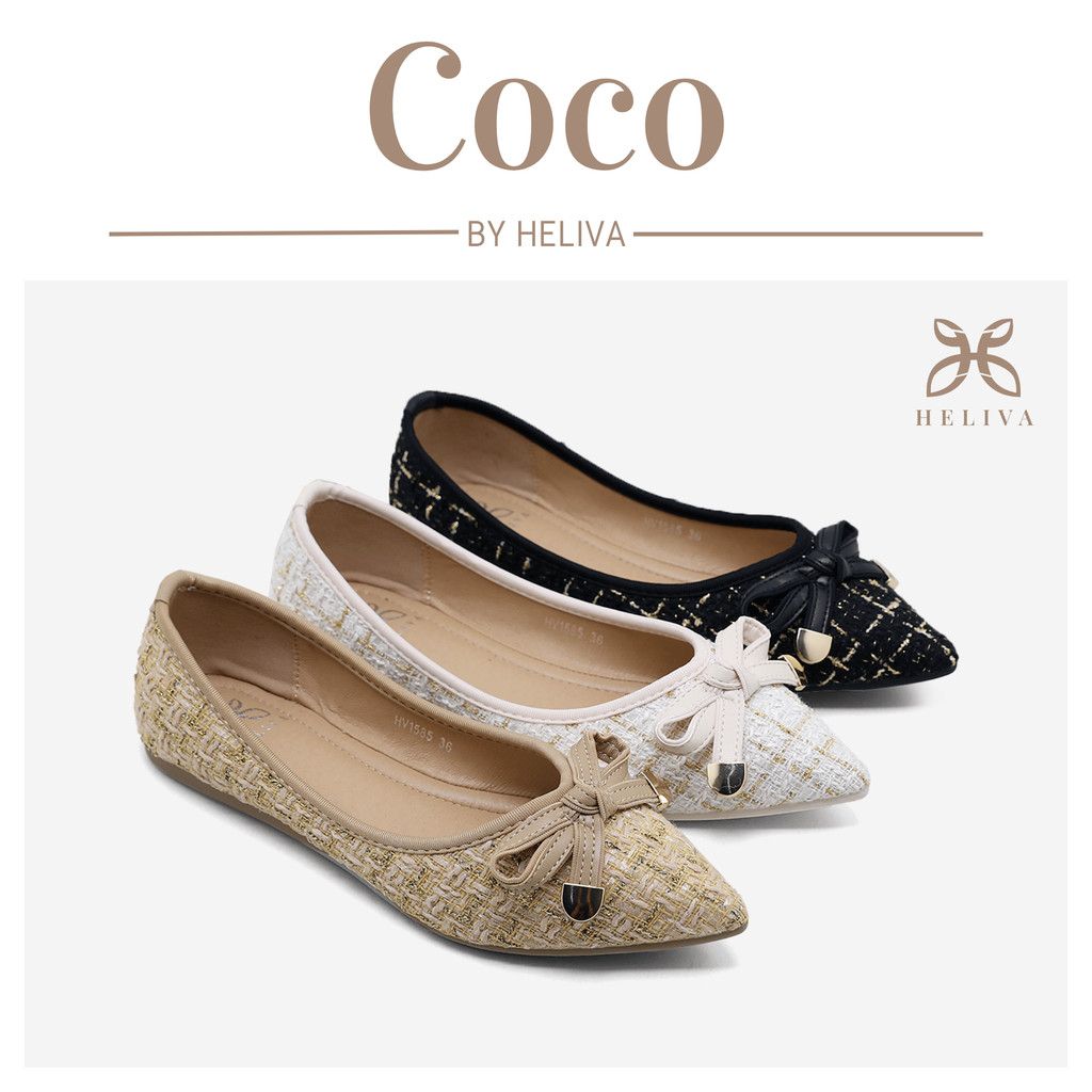 HELIVA Coco Sepatu FlatShoes Sol 1cm Wanita HV1585