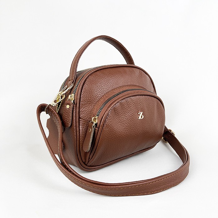 NEW Tas Selempang Wanita Papirut ZHR Bahan 100% Kulit Sapi Asli Garut