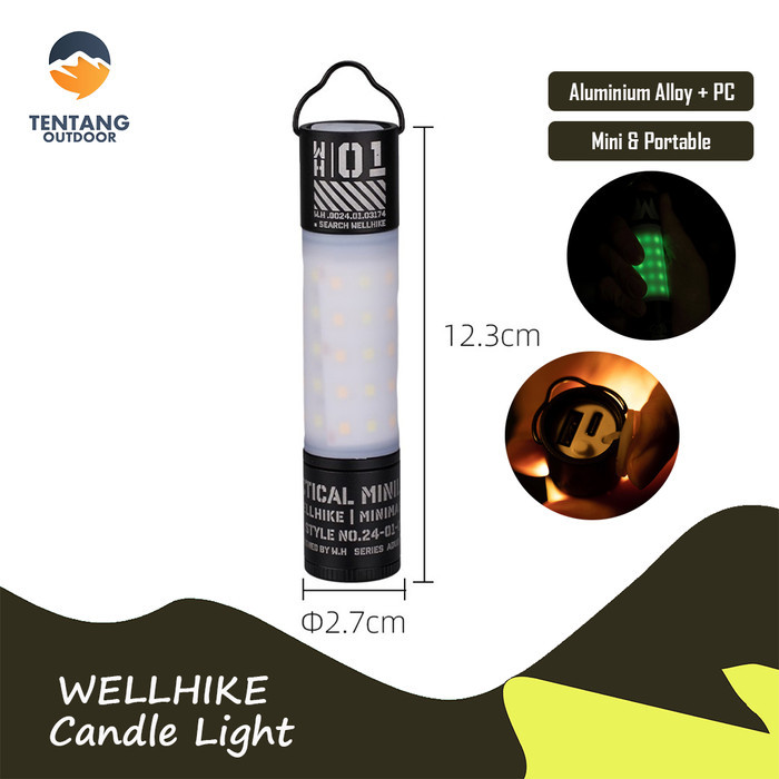 Lampu Tenda Camping WELLHIKE Hanging Tent Lamp Candle Light Hiking Outdoor