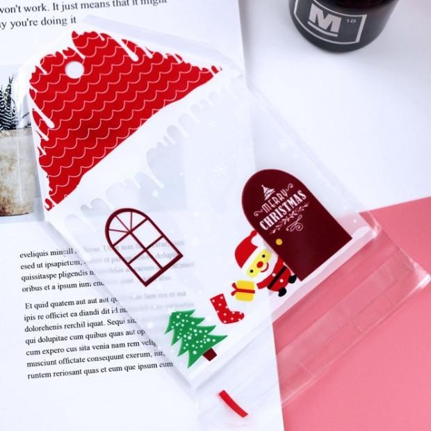 

(50Lembar) Plastik Natal / Plastik Cookies Natal/ Kemasan Cookies Nata