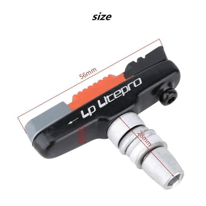 LP Litepro V Brake Brake Shoe Karet Kampas Rem Sepeda Lipat Roadbike