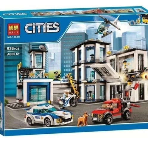 Jual Brick Bela City 10660 Police Station 936Pcs Rumah Gedung Markas Polisi