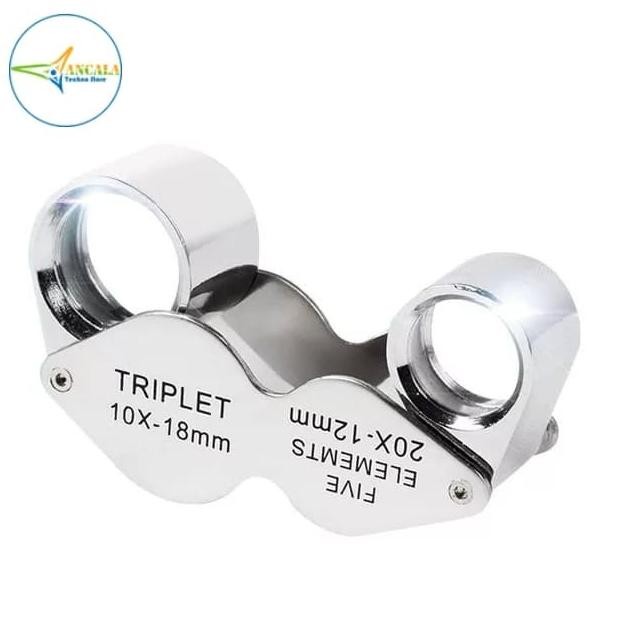 

TERBARU - Lup Geologi - Loupe Dual Power Jewelers 20x 10x Magnifier 12mm 18mm