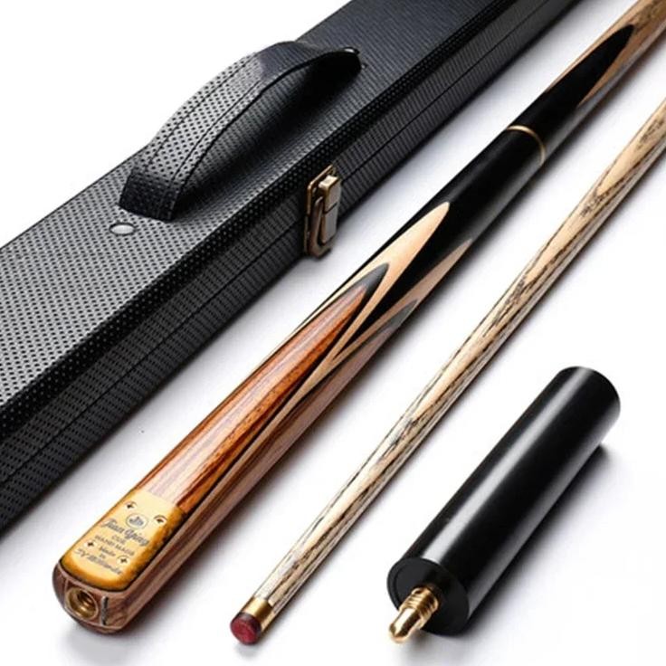 factory custom logo carbon billiard snooker cue 3/4 jointed woods snooker cue stick