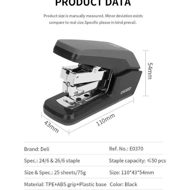 

Staper Deli 30% Effortless Stapler E0370 Bla - Patent Product