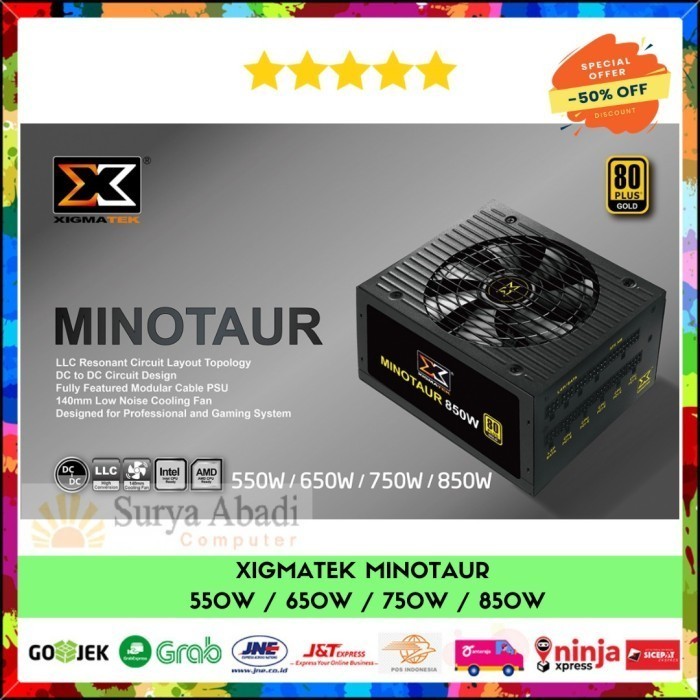 XIGMATEK MINOTAUR 750W 80 PLUS GOLD FULL MODULAR POWER SUPPLY PSU