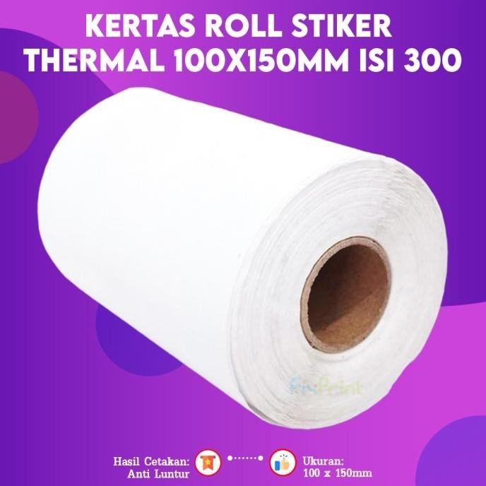 

Kertas Roll Stiker Thermal 100x150 Kertas Lipat Sticker Label Resi Barcode 78x100 Anti Luntur