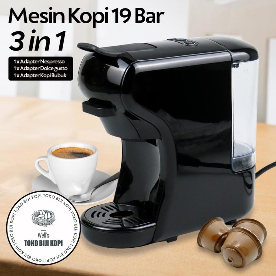 Anton Hibrew Mesin Kopi Kapsul 3 In 1 Nespresso Dolce Gusto St-504