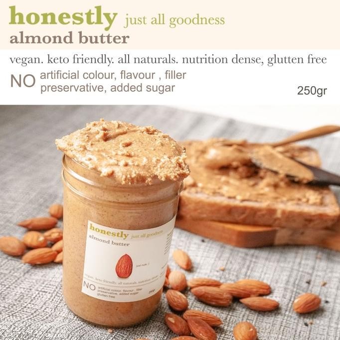 

HONESTLY almond butter - unsweetened vegan keto glutenfree 100%natural