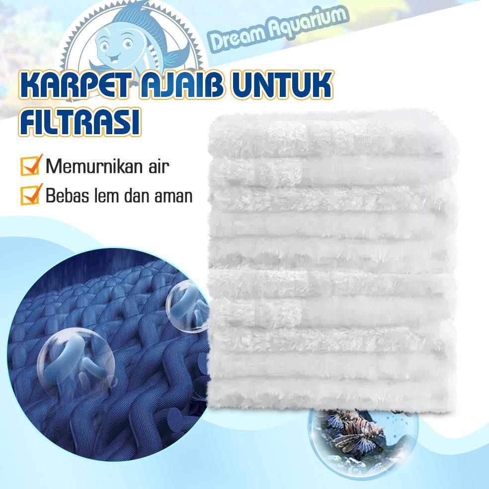 Filter Cotton Magic Carpet Media Filter Saringan Air Akuarium Kolam