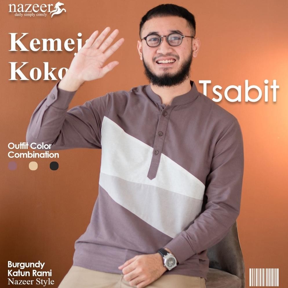 Baju Kemeja Koko Tsabit Baju Koko Kemeja PriaTsabit Merk Nazeer