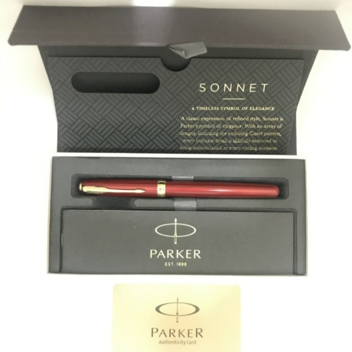 

Farizal - Pen Parker Sonnet 13 Laq Red Gt (Klip Emas) Roller Ball