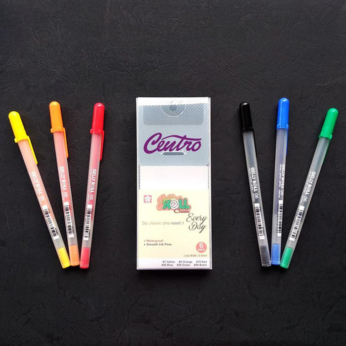 

Ready Sakura Gelly Roll Pen Classic Set 6 Colour Bolpen Gel Pena Warna