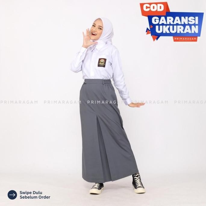 Rok sma span depan panjang abu-abu rok sekolah sma abu