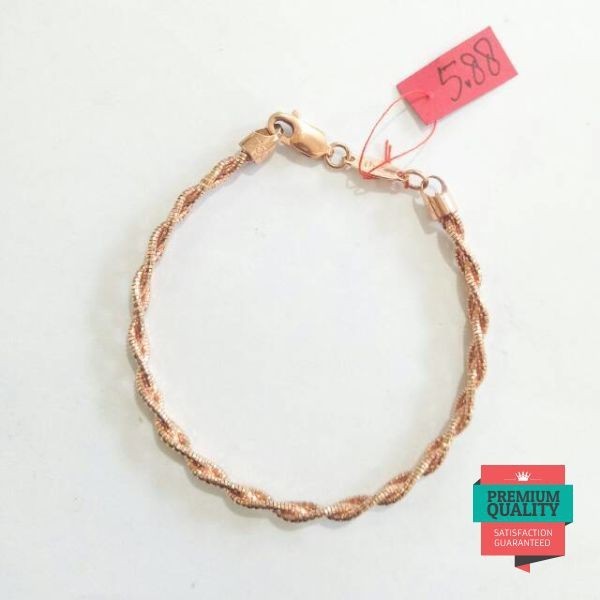 Murah Gelang wanita anyaman elegant emas asli kadar 750 Elegan