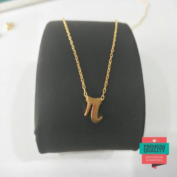 Promo Kalung nagita emas asli kadar 875 huruf r hadiah ultah Elegan