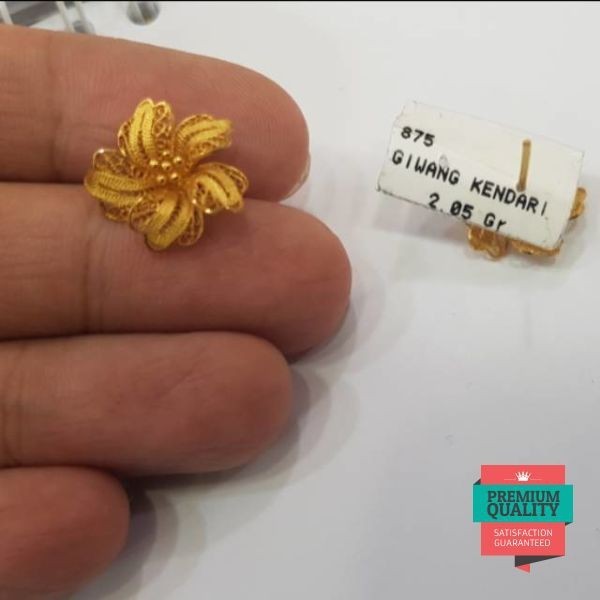 Murah giwang kendari bunga hadiah mewah anting kebaya Keren