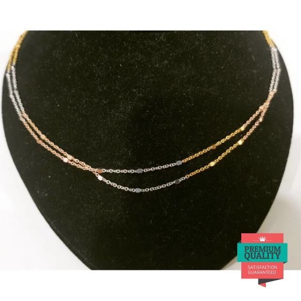 Promo terbaru....kalung jedar 2 layer rainbow color kalung korea style Keren