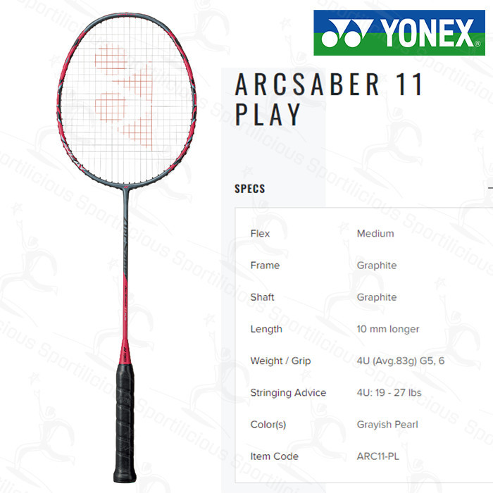 BEBAS ONGKIR - Raket Bulutangkis Yonex Arc Saber 11 Play Original