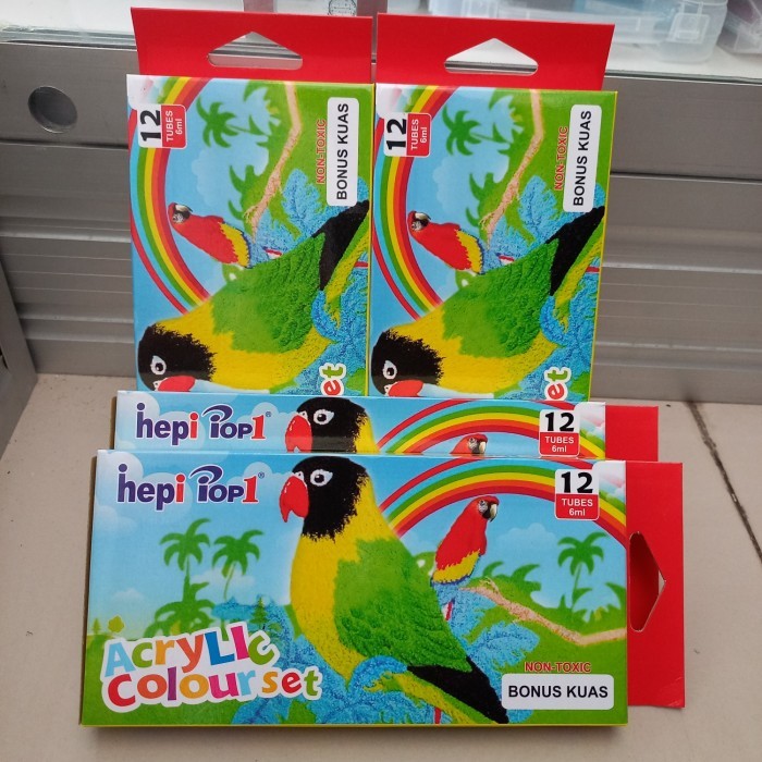 

```````] Cat acrylic hepi pop1 12 warna