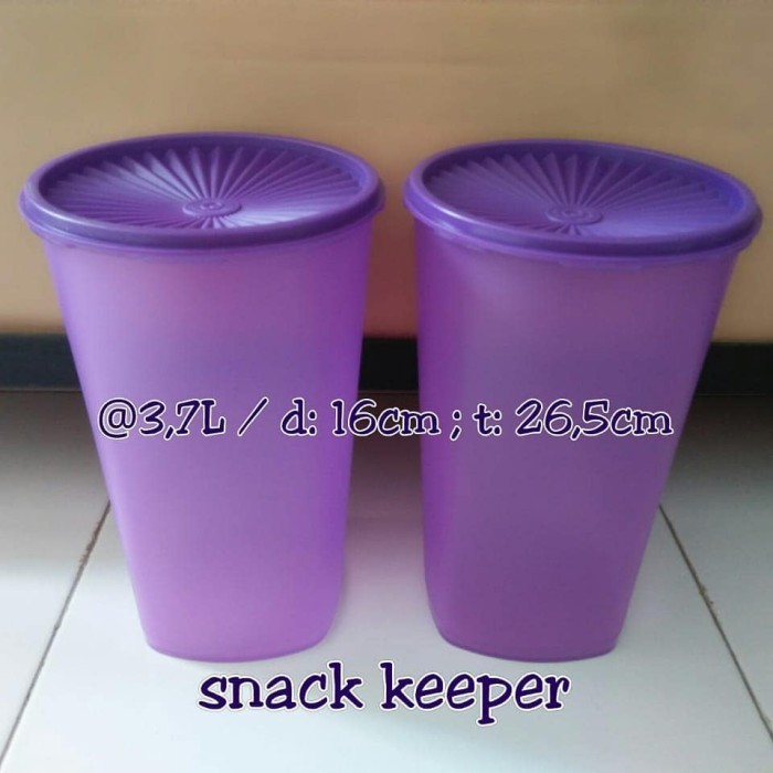 Toples tupperware snack keeper ungu