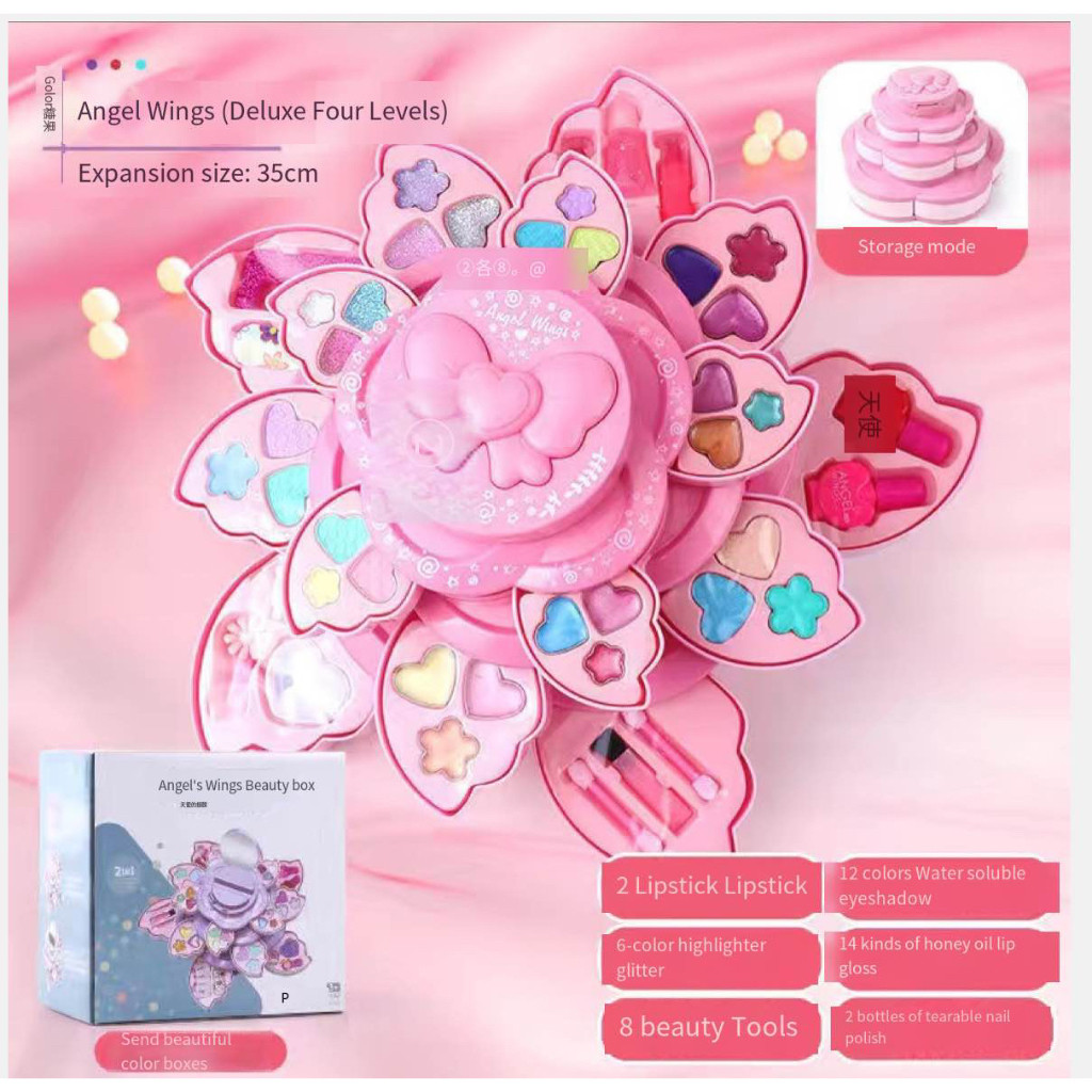 Mainan Rias Anak Perempuan, Tas Tangan Rias Anak Perempuan Fashion, Set Kosmetik Putri |3F3D8198|