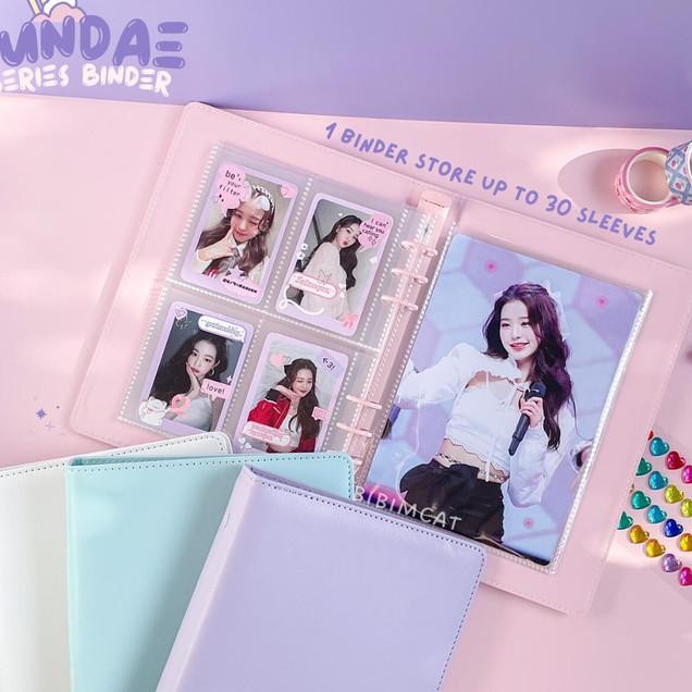 

Sundae - A5 Binder Leather Case / Binder Album Photocard Pc Pastel