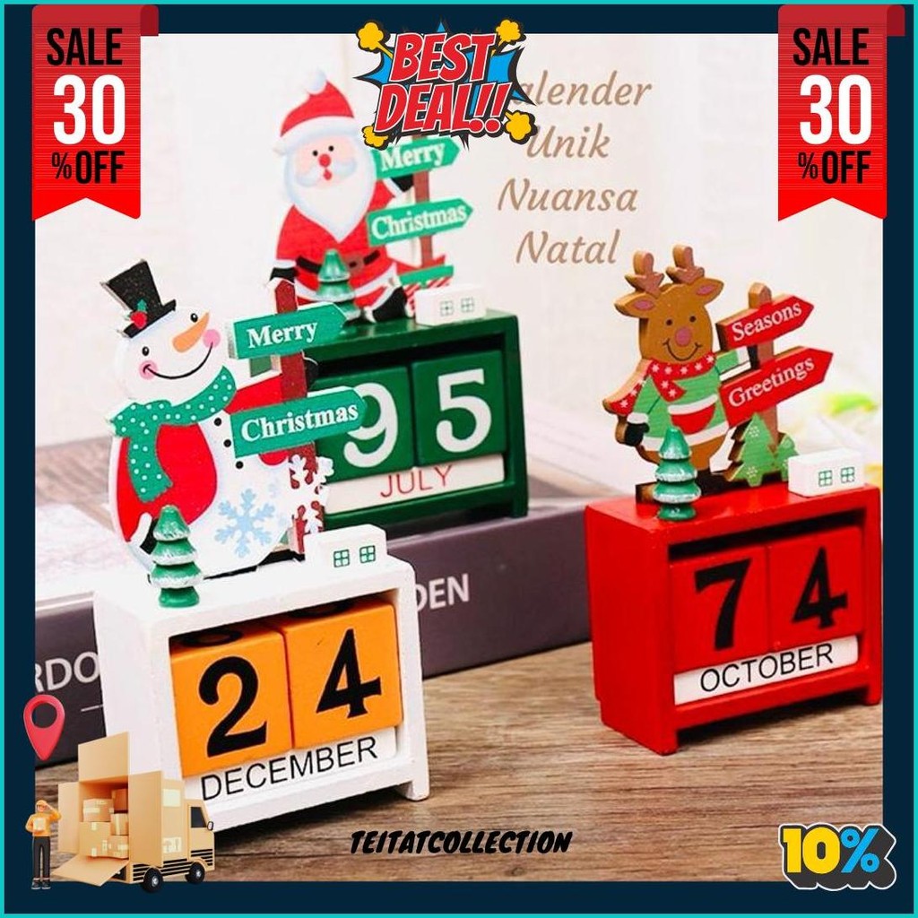 

Motif Natal Kalender Unik Nuansa Natal Bahan Kayu Tanpa Batas Kado Hadiah Christmas Sale