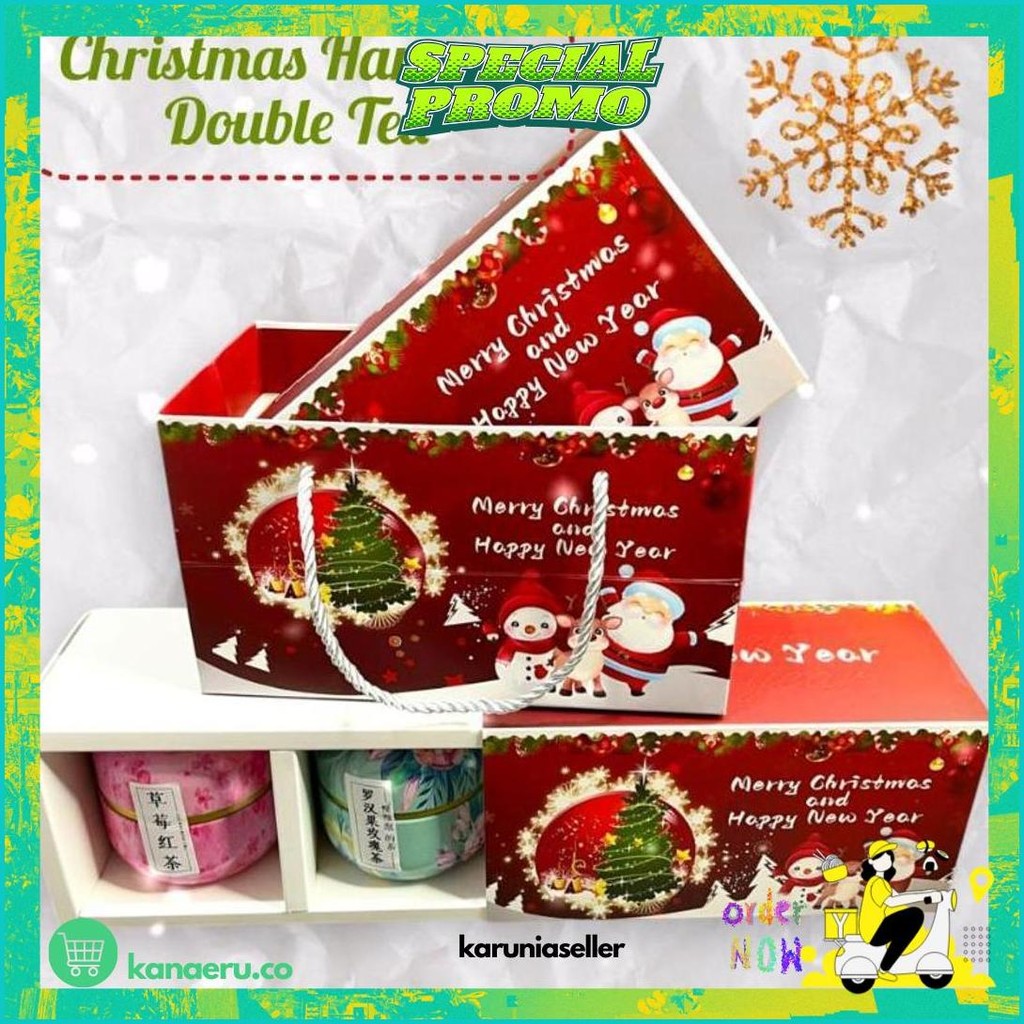 

Christmas Hampers Natal / Christmas Gift Kado Natal Duo Varian Tea Murah