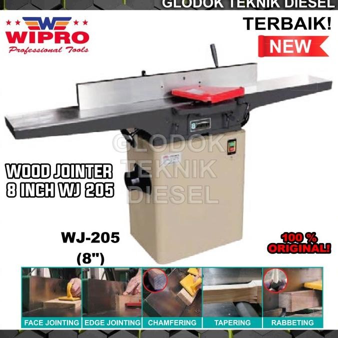 Wipro Mesin Jointer 8 Inch Wood Joining Alat Penghalus Kayu WJ 205 ORI