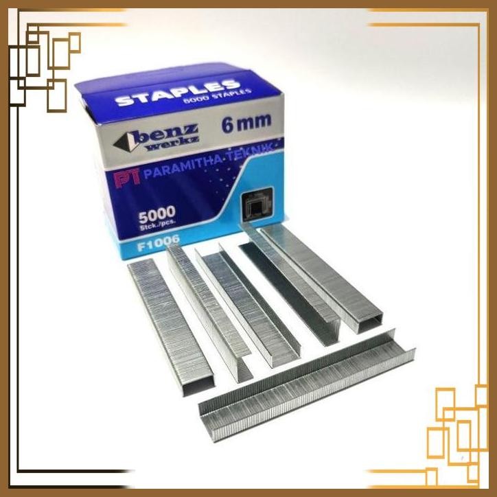 

[PMT] Isi staples tembak 6 mm 1006F refill stapler 6mm 5000 pcs Benz Werkz