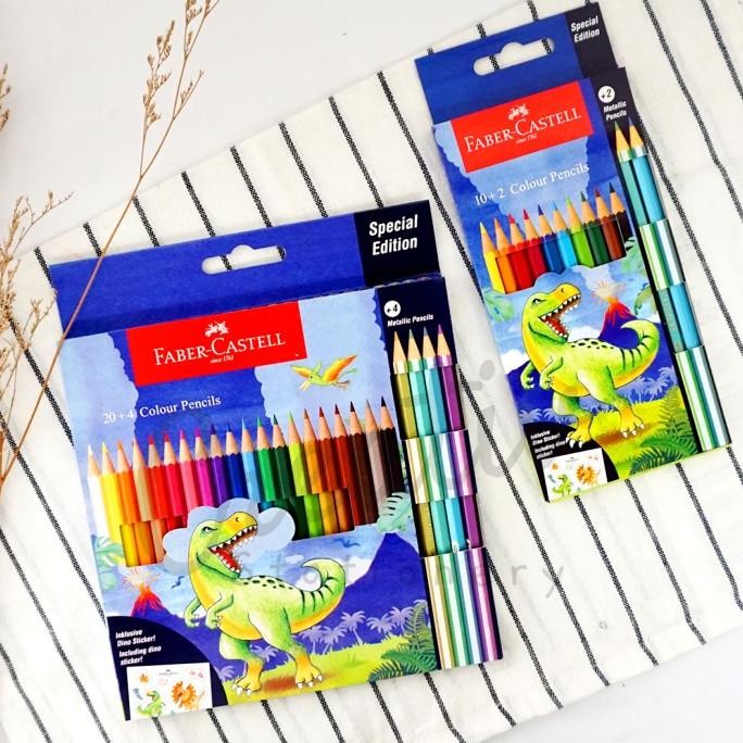 

TERMURAH - Faber Castell Color Pencil Dino Special Edition Pensil Warna 12 24 Warna