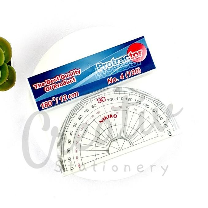 

BEBAS ONGKIR - Penggaris Busur Derajat Nikiko 180 Derajat 12 cm 10 cm