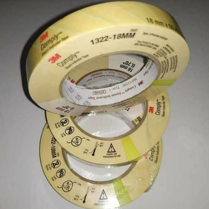 Pita Autoclave Tape 3M 1322 Indicator Steam 18Mm X 50 Meter