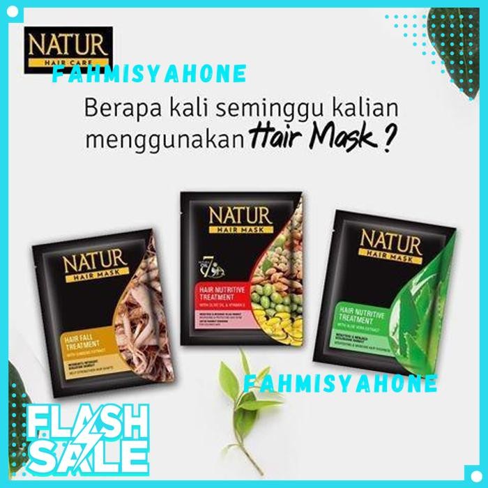 NATUR HAIR MASK 15GR ORIGINAL BPOM - MASKER RAMBUT NATUR 15GR PILIHAN TERBAIK