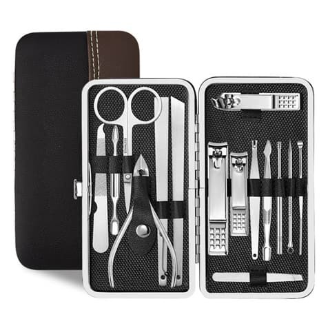 Kaemp - Nail Art Set Manicure Pedicure 15 Pcs Gunting Kuku Pinset Komedo Ear