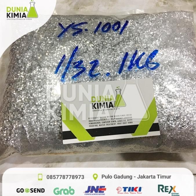 

TERMURAH - Serbuk Glitter Silver Kasar YS 1/132 / Untuk Bahan Dekorasi / 1KG