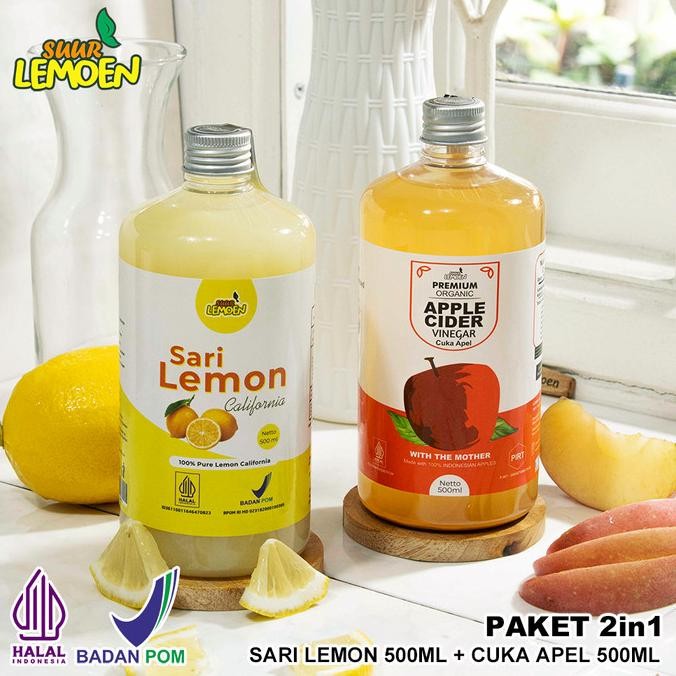

PROMO Paket Diet Organik Bundling Cuka Apel + Sari Lemon